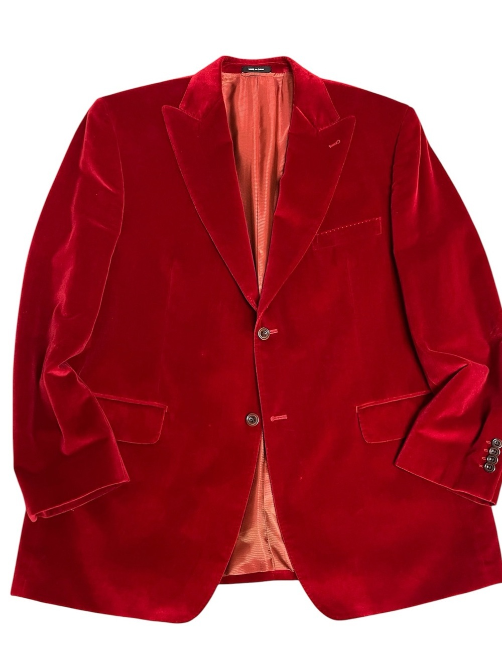 Sean John Fine Tailoring Red Velvet Sport Coat. 46R.